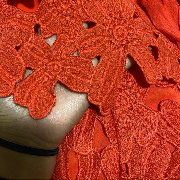 Free People x Saylor Erin Red Floral Lace Dress - Picture 4 of 7